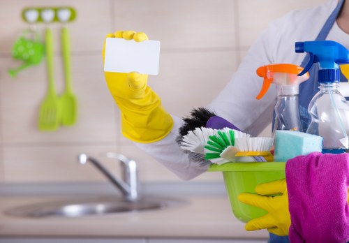 Protective gloves and footwear used during carpet cleaning work