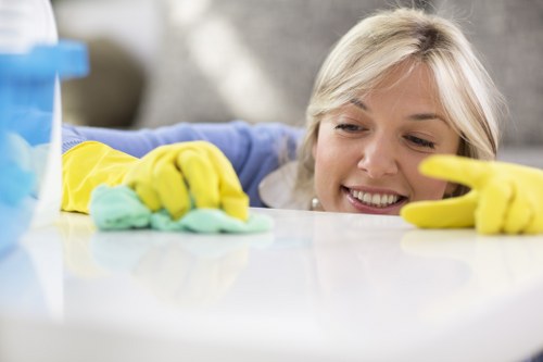 Waste disposal and cleaning residue handling during carpet cleaning work